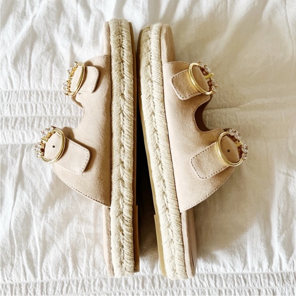 NWT STUART WEITZMAN Espadrille Flat Slide Size 9 - Picture 12 of 14